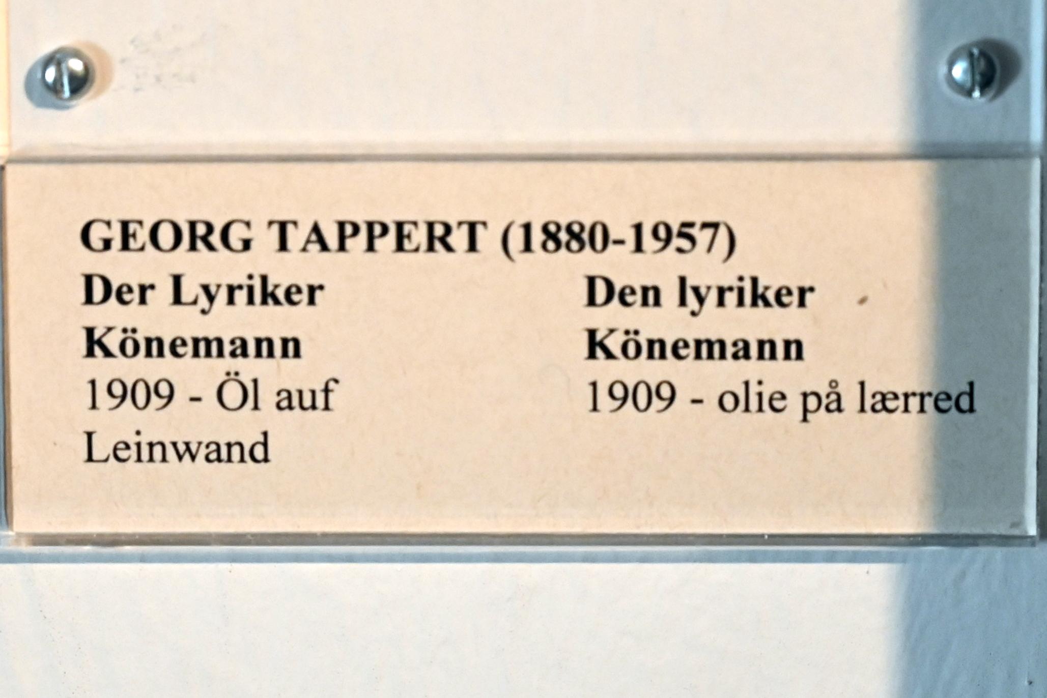 Georg Tappert (1904–1919), Der Lyriker Könemann, Schleswig, Landesmuseum für Kunst und Kulturgeschichte, Jugendstil, 1909, Bild 2/2