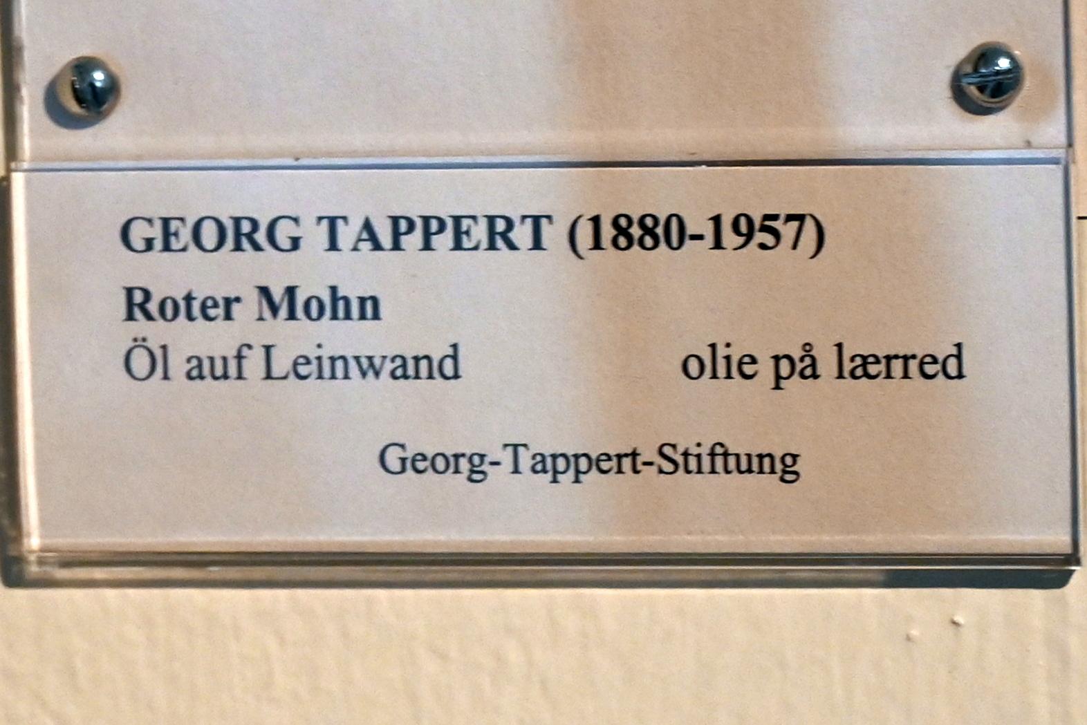 Georg Tappert (1904–1919), Roter Mohn, Schleswig, Landesmuseum für Kunst und Kulturgeschichte, Jugendstil, Undatiert, Bild 2/2