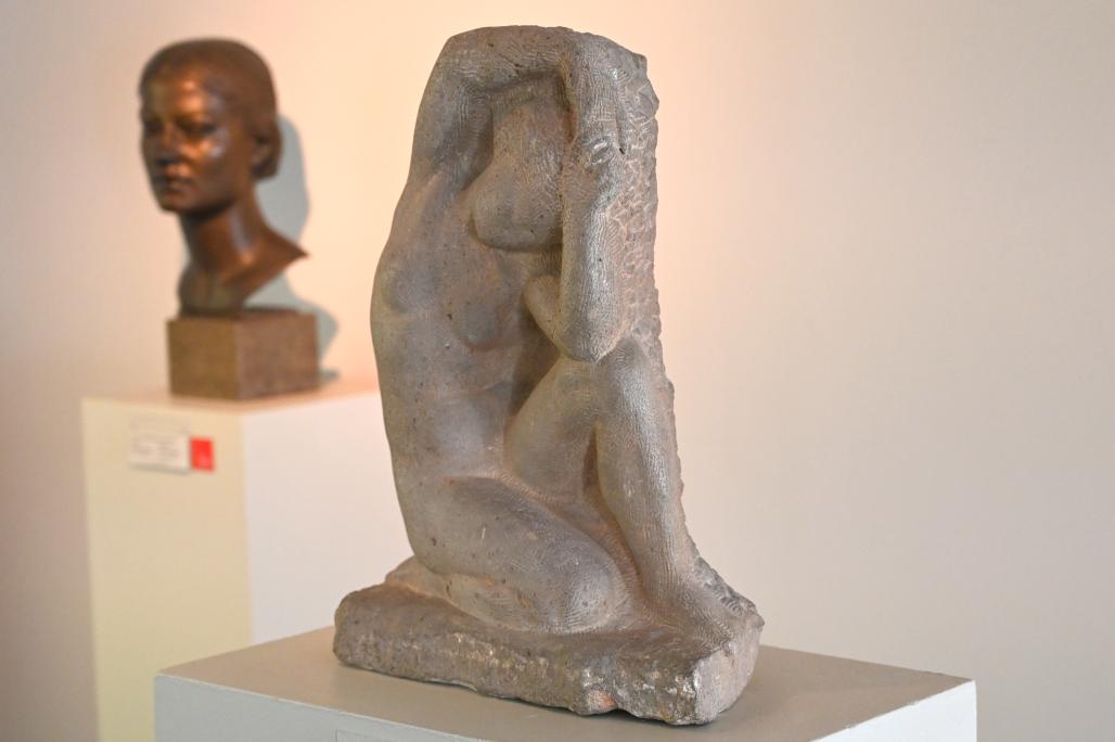 Hans Schwegerle (1906–1936), Hockende nackte Frau, Schleswig, Landesmuseum für Kunst und Kulturgeschichte, Jugendstil, 1914, Bild 2/3