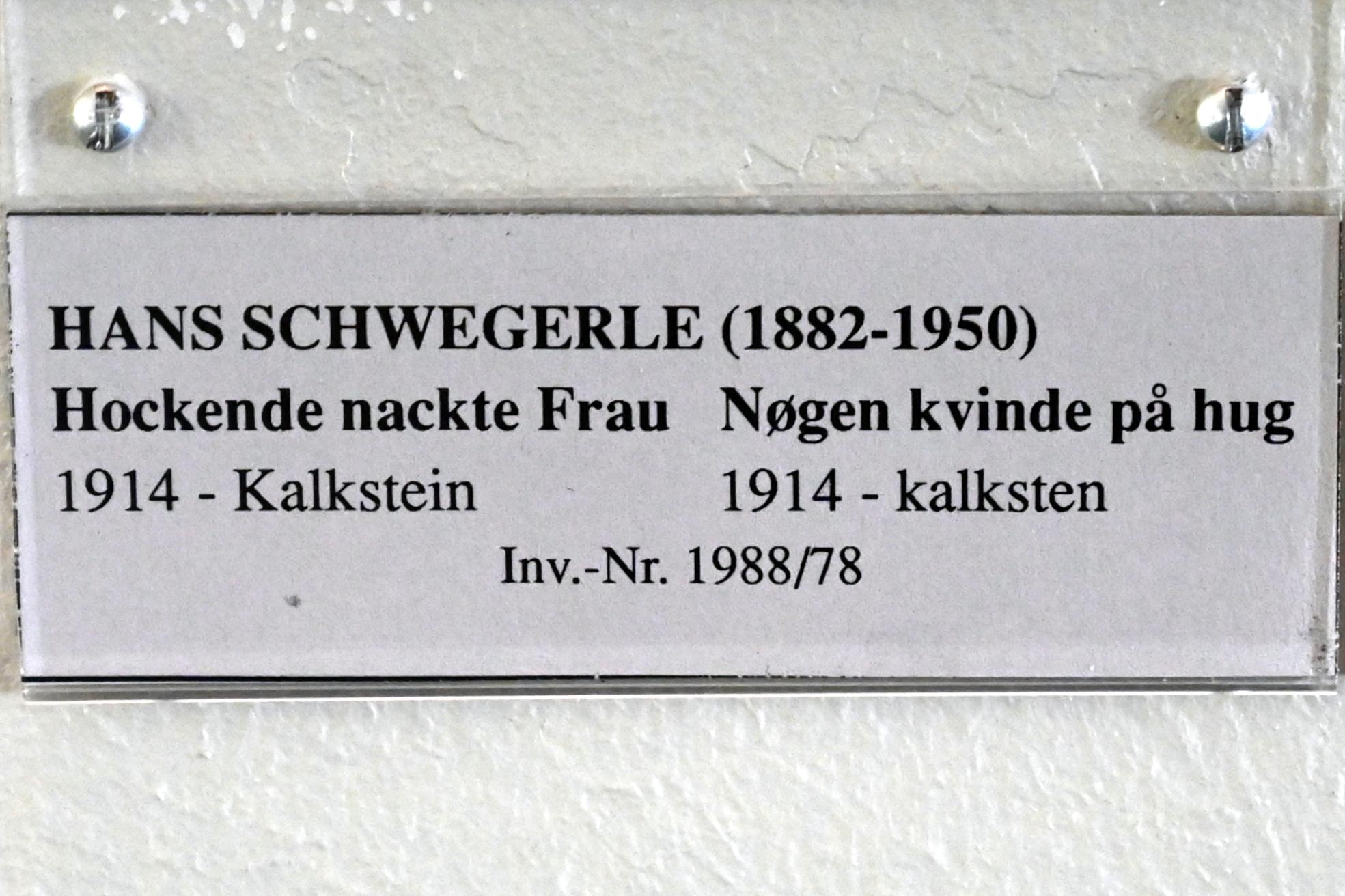Hans Schwegerle (1906–1936), Hockende nackte Frau, Schleswig, Landesmuseum für Kunst und Kulturgeschichte, Jugendstil, 1914, Bild 3/3