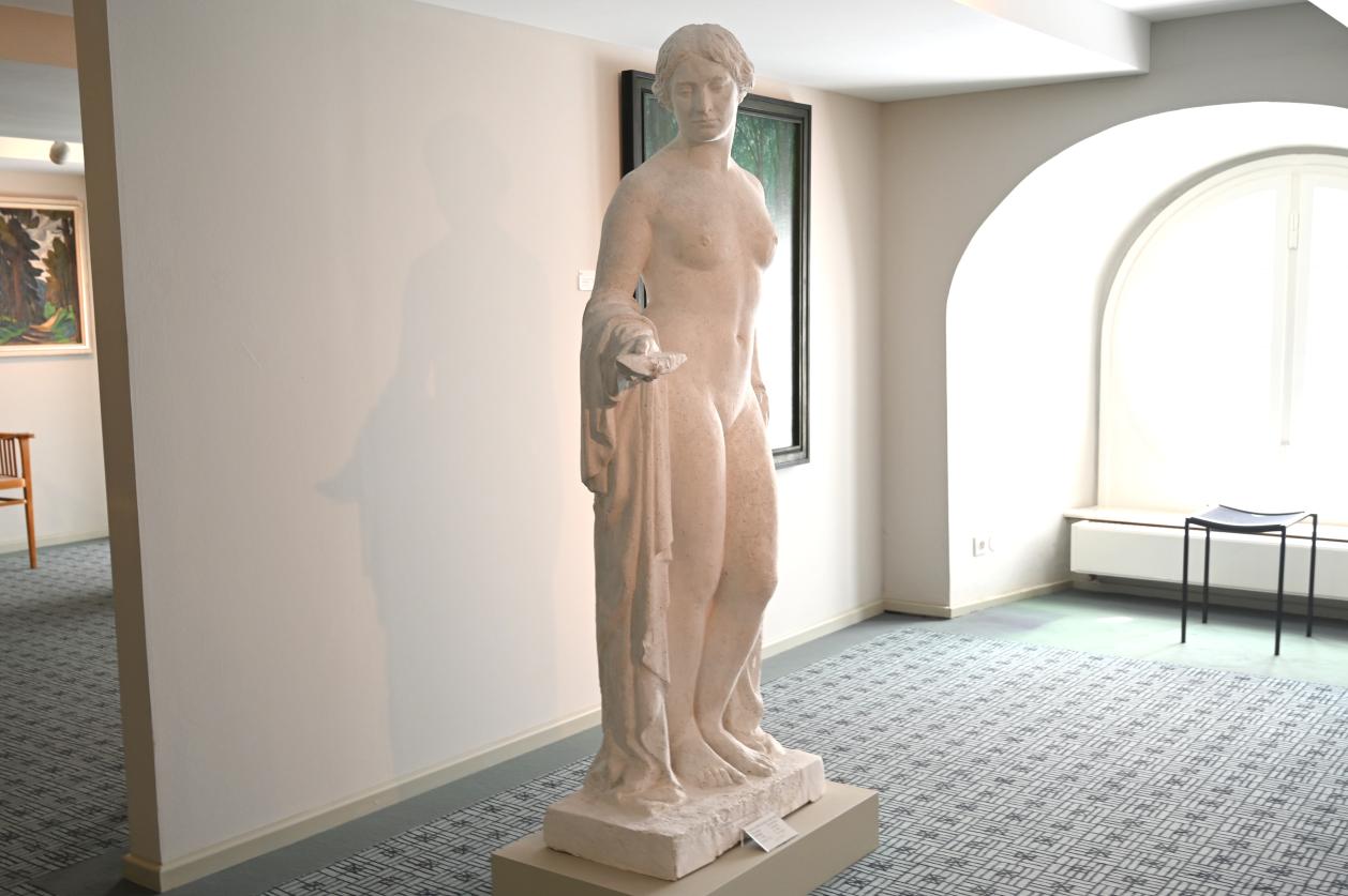 Hans Schwegerle (1906–1936), Die schöne Weberin, Schleswig, Landesmuseum für Kunst und Kulturgeschichte, Jugendstil, um 1906, Bild 2/3