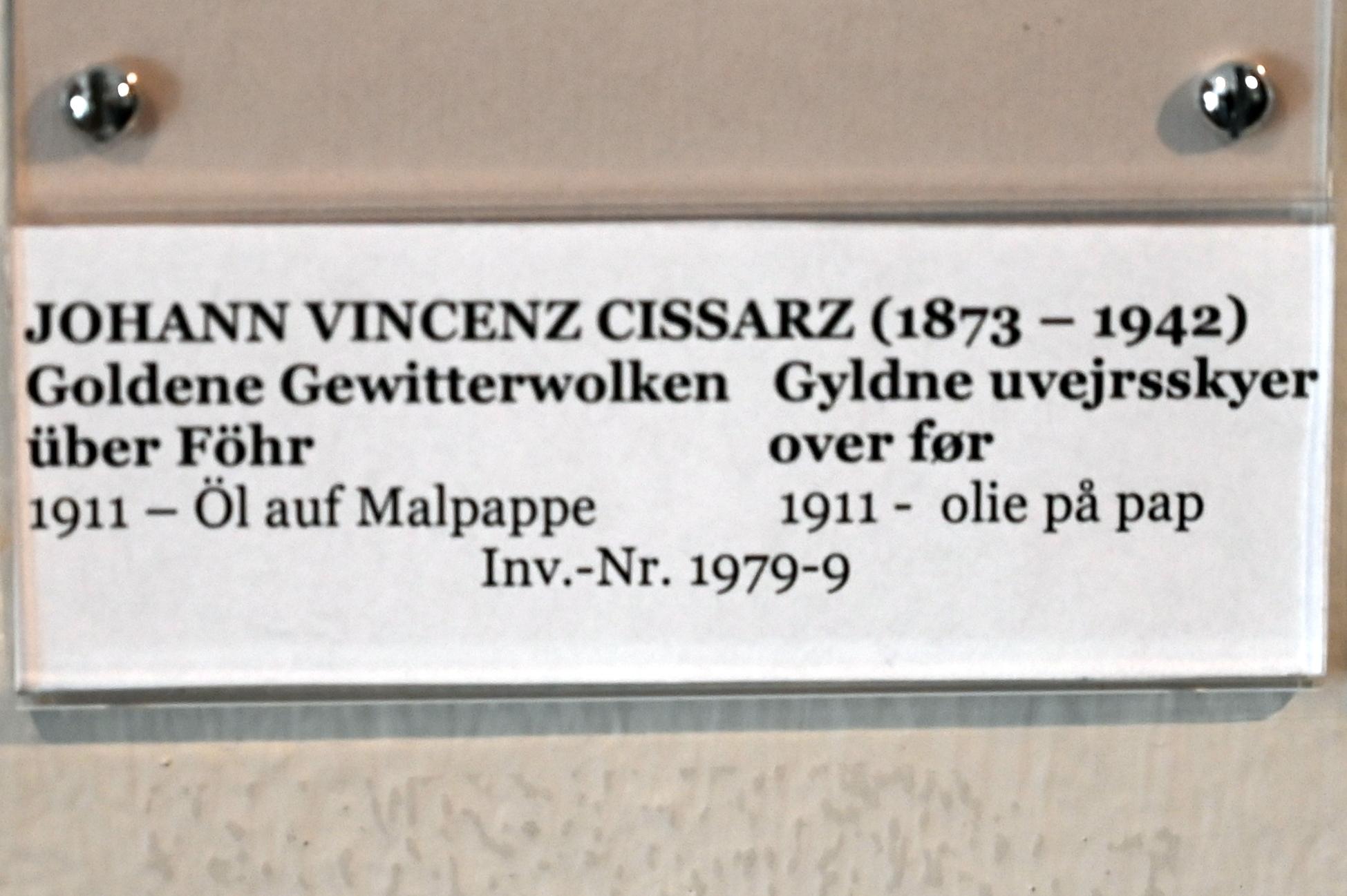 Johann Vincenz Cissarz (1911), Goldene Gewitterwolken über Föhr, Schleswig, Landesmuseum für Kunst und Kulturgeschichte, Jugendstil, 1911, Bild 2/2
