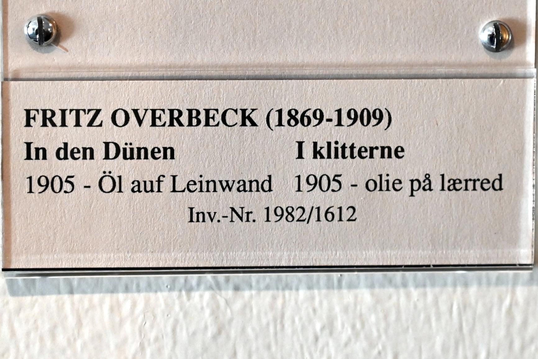 Fritz Overbeck (1905), In den Dünen, Schleswig, Landesmuseum für Kunst und Kulturgeschichte, Jugendstil, 1905, Bild 2/2
