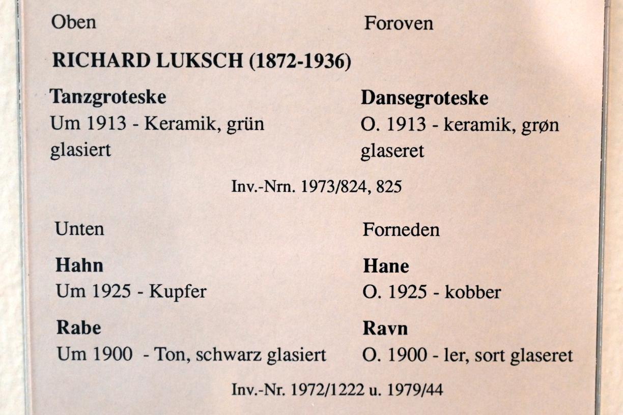 Richard Luksch (1900–1925), Hahn, Schleswig, Landesmuseum für Kunst und Kulturgeschichte, Jugendstil, um 1925, Bild 3/3