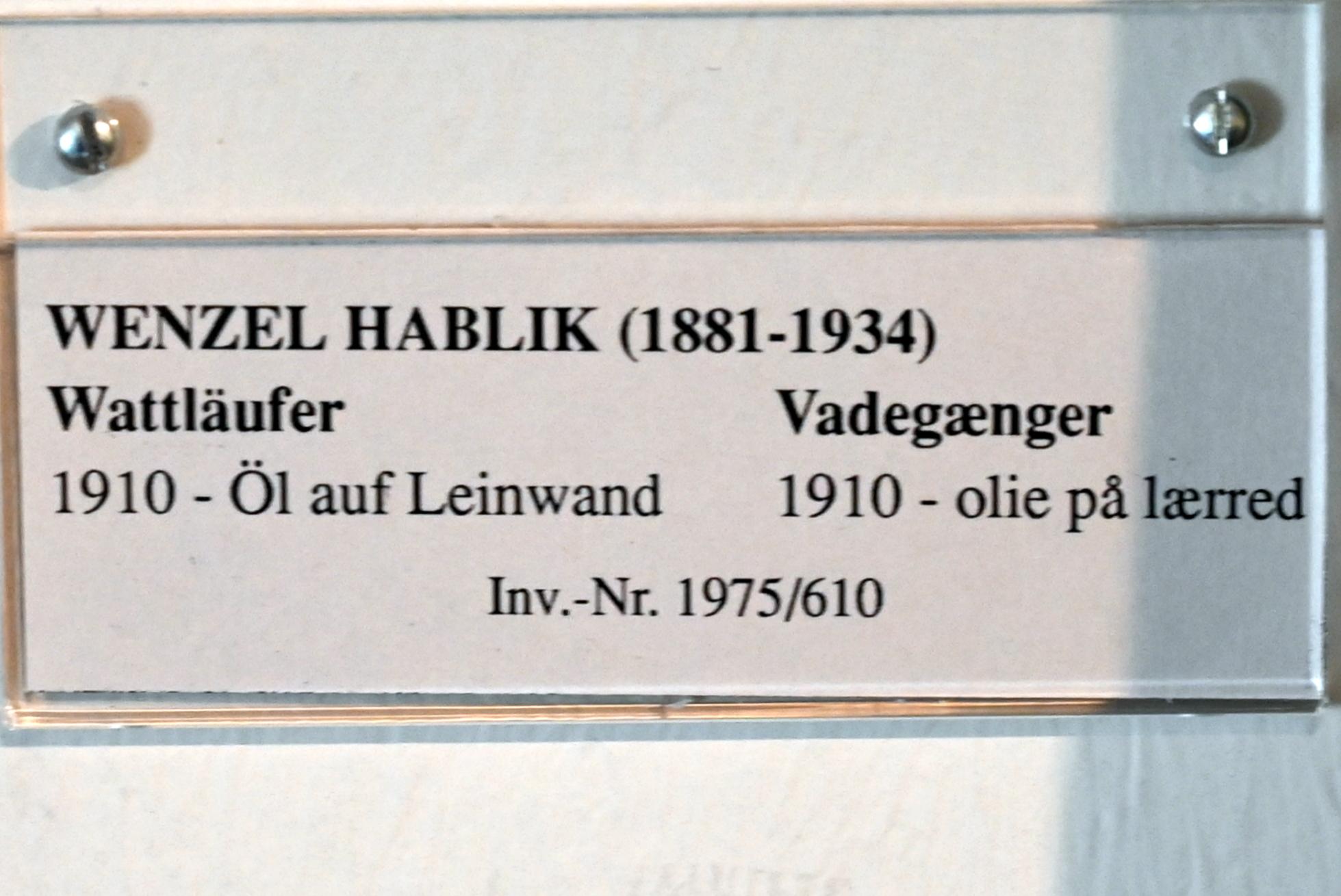 Wenzel August Hablik (1905–1925), Wattläufer, Schleswig, Landesmuseum für Kunst und Kulturgeschichte, Jugendstil, 1910, Bild 2/2