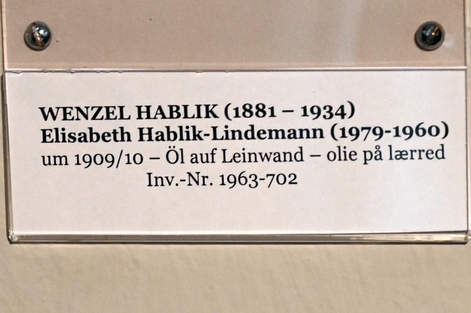 Wenzel August Hablik (1905–1925), Elisabeth Hablik-Lindemann (1879-1960), Schleswig, Landesmuseum für Kunst und Kulturgeschichte, Jugendstil, um 1909–1910, Bild 2/2