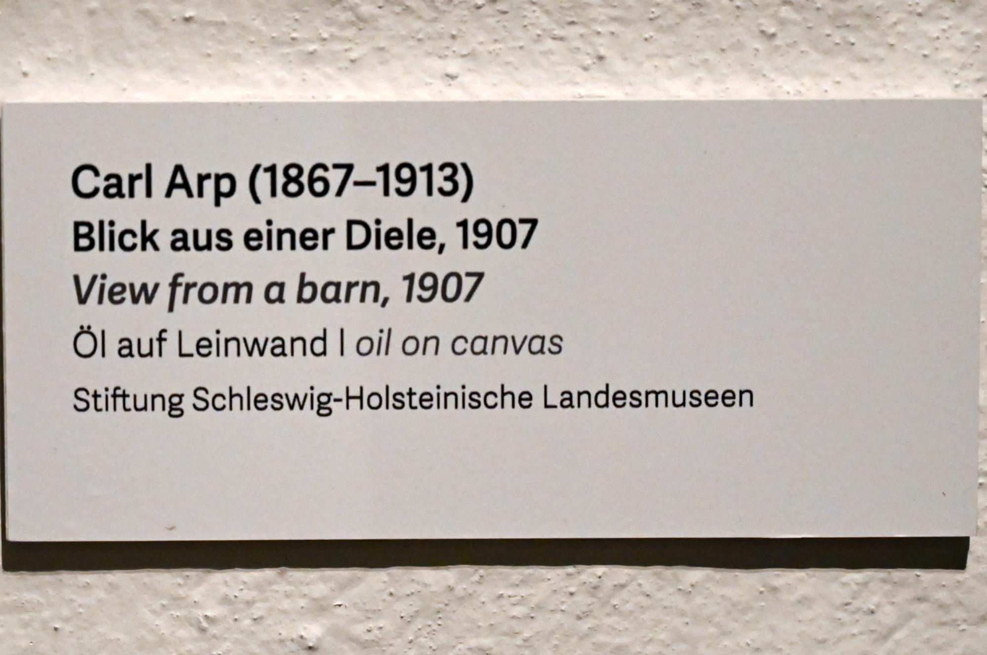 Carl Arp (1892–1910), Blick aus einer Diele, Schleswig, Landesmuseum für Kunst und Kulturgeschichte, Kunst im 20. Jh., 1907, Bild 2/2