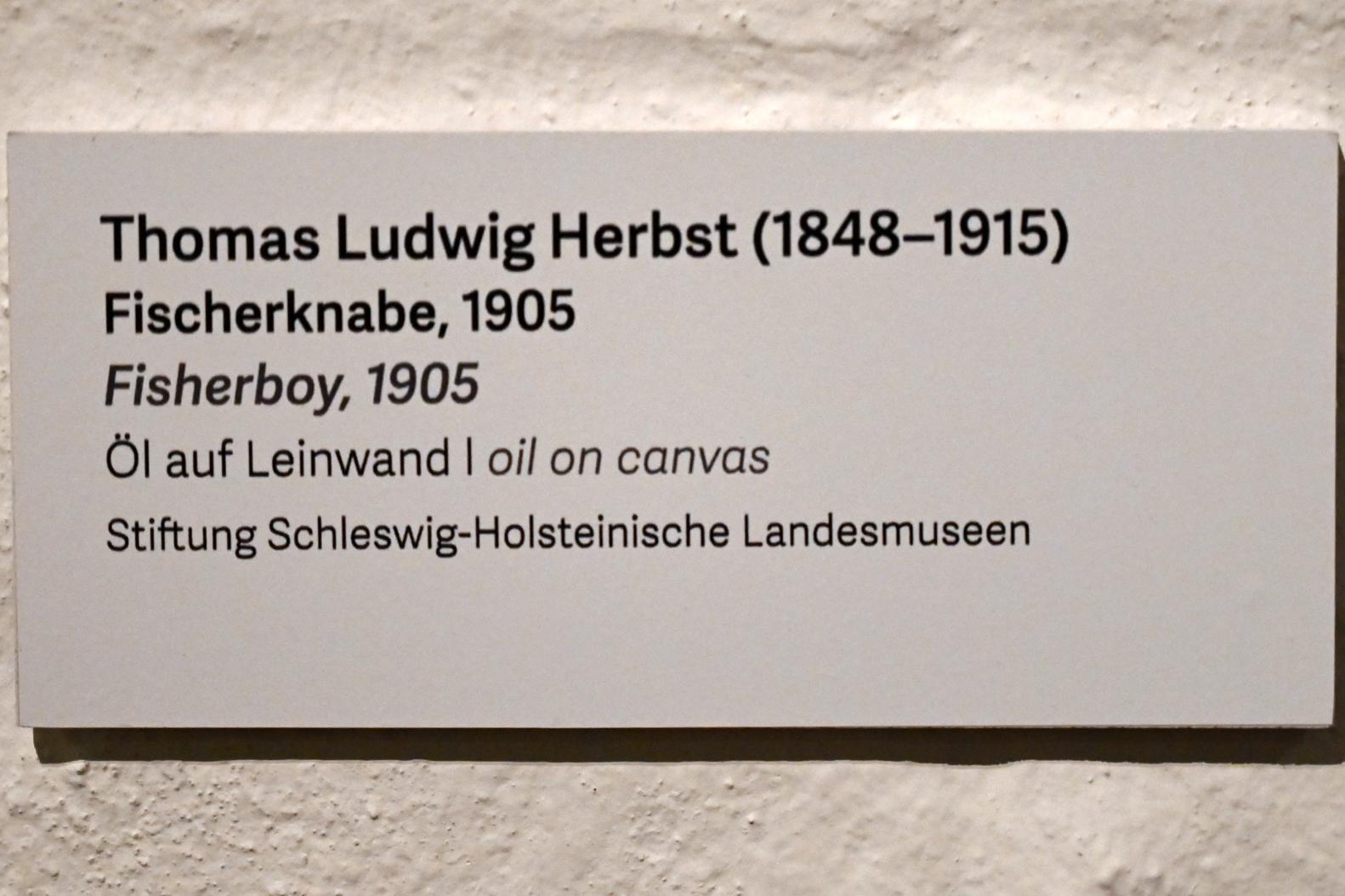 Thomas Ludwig Herbst (1905), Fischerknabe, Schleswig, Landesmuseum für Kunst und Kulturgeschichte, Kunst im 20. Jh., 1905, Bild 2/2