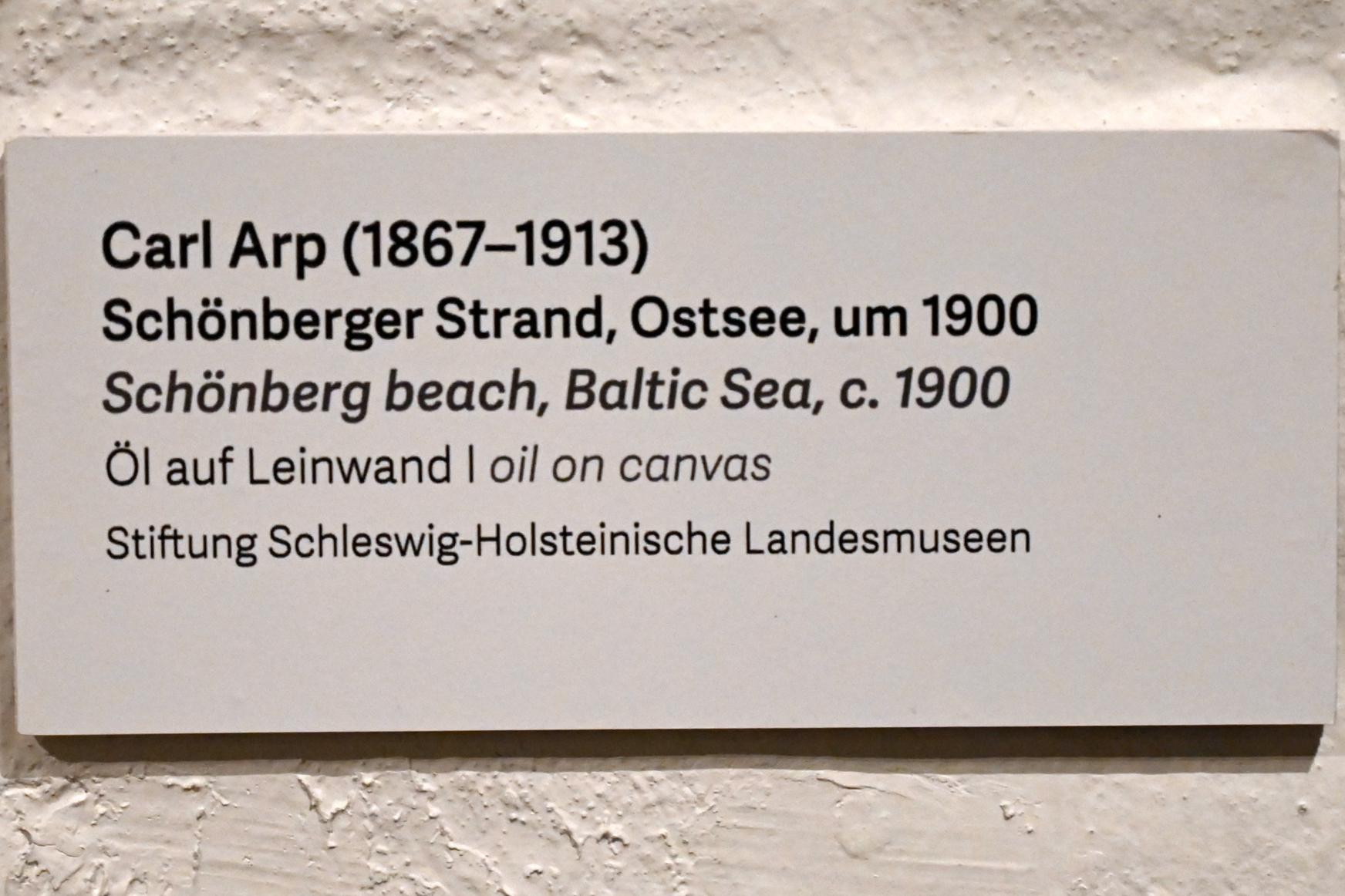 Carl Arp (1892–1910), Schönberger Strand, Ostsee, Schleswig, Landesmuseum für Kunst und Kulturgeschichte, Kunst im 20. Jh., um 1900, Bild 2/2