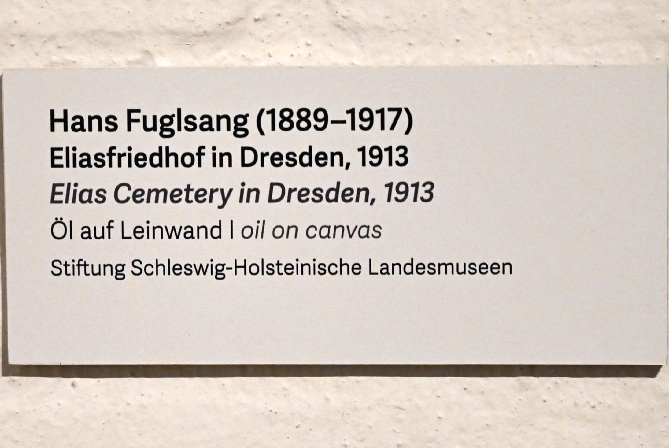 Hans Fuglsang (1913–1916), Eliasfriedhof in Dresden, Schleswig, Landesmuseum für Kunst und Kulturgeschichte, Kunst im 20. Jh., 1913, Bild 2/2