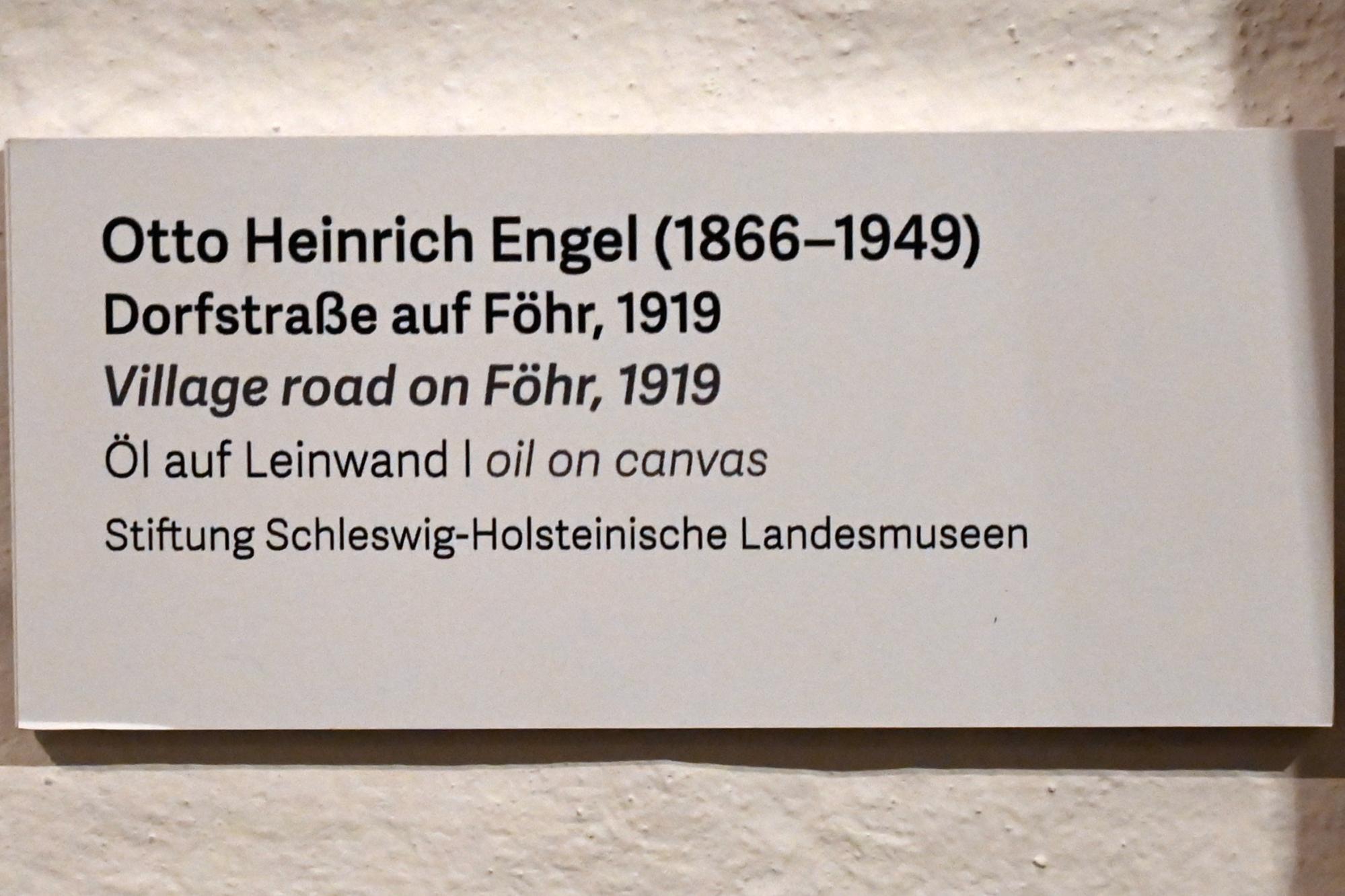 Otto Heinrich Engel (1897–1919), Dorfstraße auf Föhr, Schleswig, Landesmuseum für Kunst und Kulturgeschichte, Kunst im 20. Jh., 1919, Bild 2/2