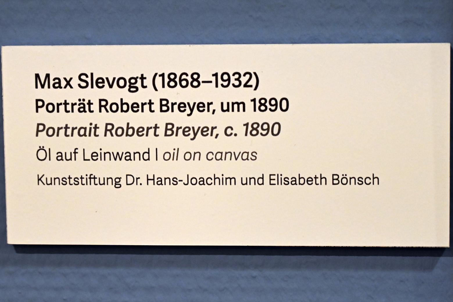 Max Slevogt (1886–1931), Porträt Robert Breyer, Schleswig, Landesmuseum für Kunst und Kulturgeschichte, Kunst im 20. Jh., um 1890, Bild 2/2