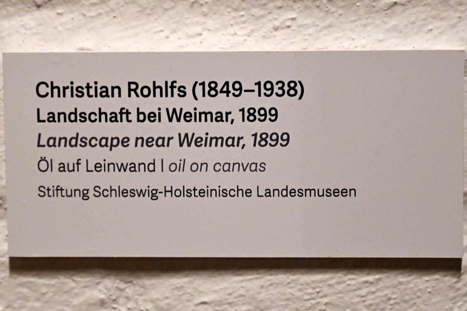 Christian Rohlfs (1874–1930), Landschaft bei Weimar, Schleswig, Landesmuseum für Kunst und Kulturgeschichte, Kunst im 20. Jh., 1899, Bild 2/2