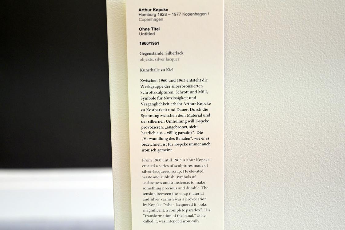 Arthur Køpcke (1960–1962), Ohne Titel, Kiel, Kunsthalle, Alltagswelten, 1960–1961, Bild 6/6