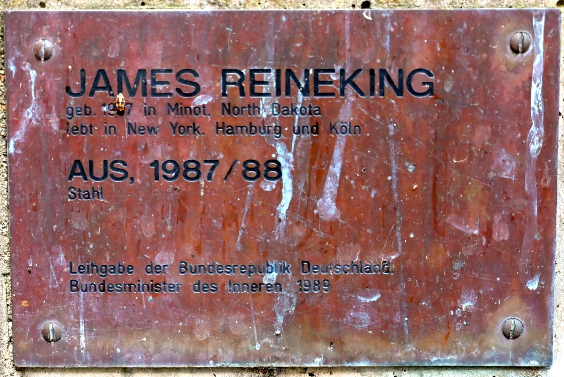 James Reineking (1987), Aus, Kiel, Kunsthalle, Außenbereich, 1987–1988, Bild 4/4