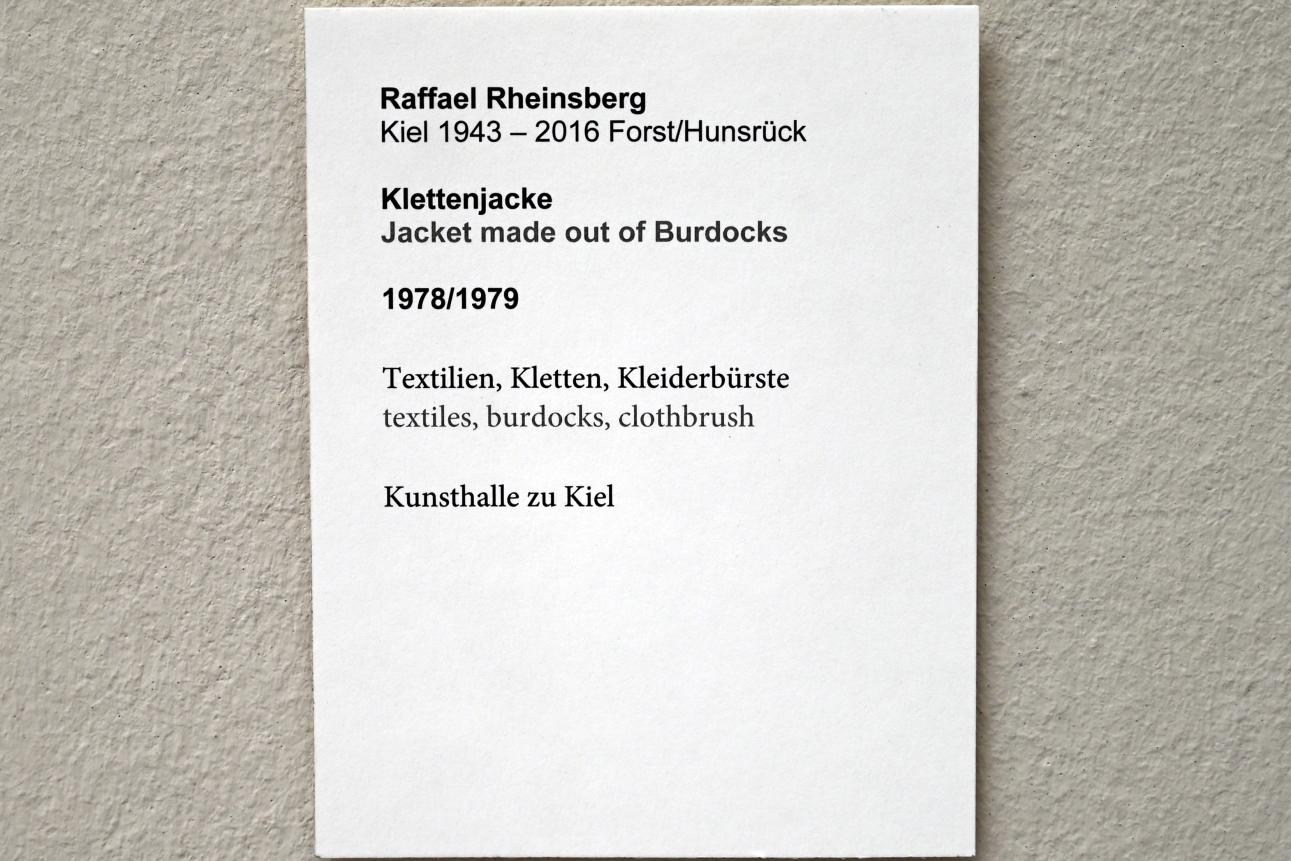Raffael Rheinsberg (1978–1993), Klettenjacke, Kiel, Kunsthalle, Natur als Material, 1978–1979, Bild 4/4