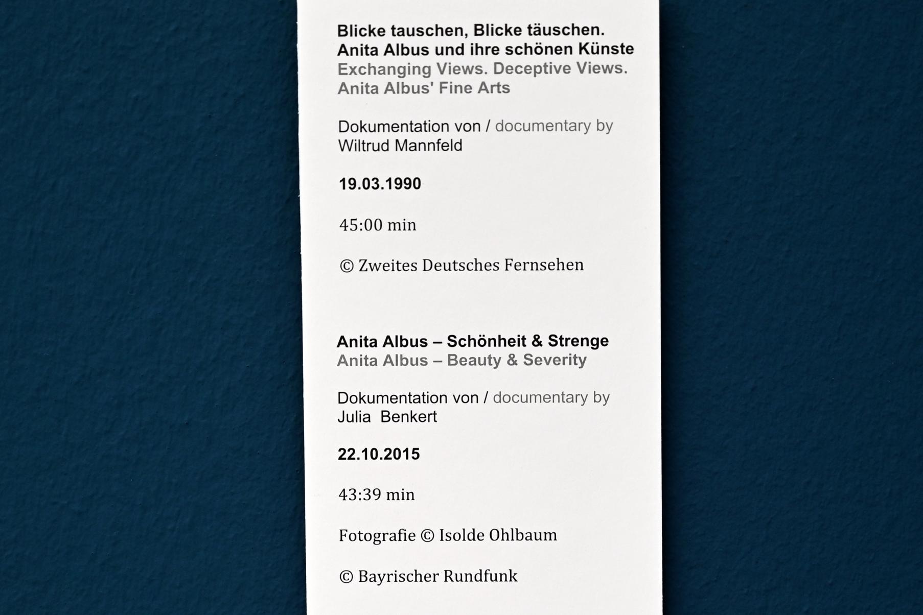 Julia Benkert (2015), Anita Albus - Schönheit und Strenge, Kiel, Kunsthalle, Anita Albus, 2015, Bild 6/6