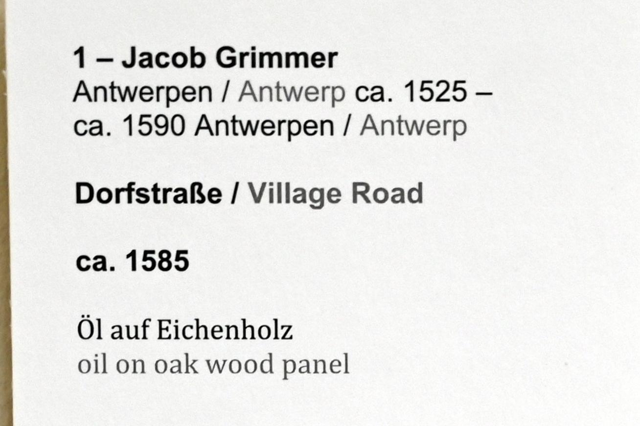 Jacob Grimmer (1585), Dorfstraße, Kiel, Kunsthalle, Landschaften, um 1585, Bild 2/2