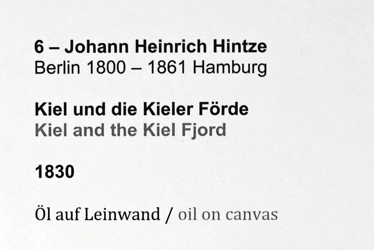 Johann Heinrich Hintze (1830), Kiel und die Kieler Förde, Kiel, Kunsthalle, Landschaften, 1830, Bild 2/2