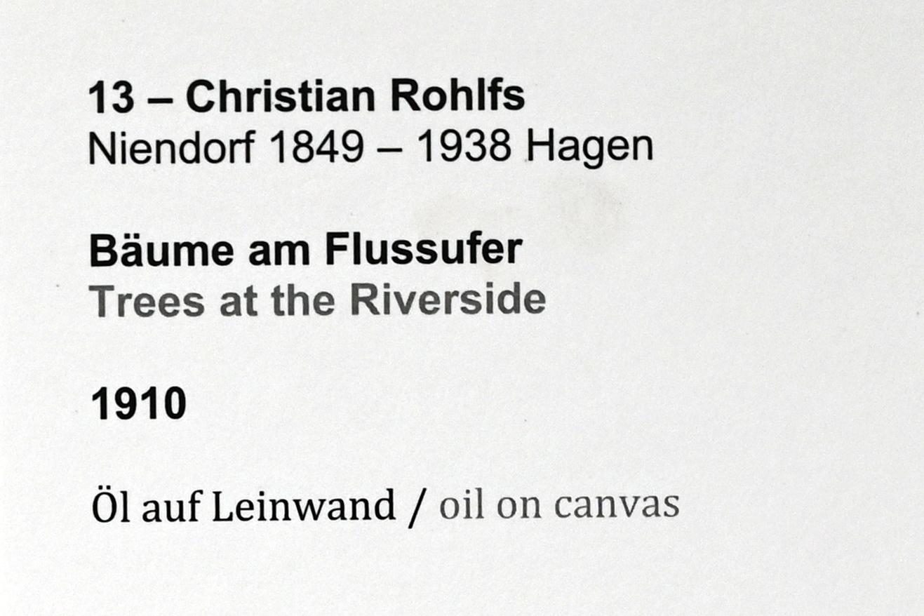 Christian Rohlfs (1874–1930), Bäume am Flussufer, Kiel, Kunsthalle, Landschaften, 1910, Bild 2/2