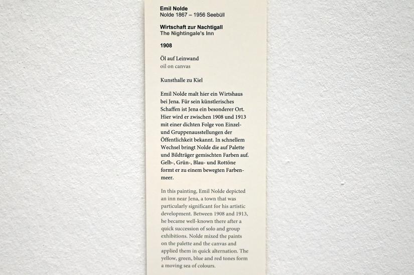Emil Nolde (1903–1946), Wirtschaft zur Nachtigall, Kiel, Kunsthalle, Doppelseitige Gemälde, 1908, Bild 2/2