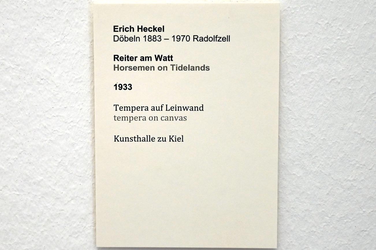 Erich Heckel (1906–1958), Reiter am Watt, Kiel, Kunsthalle, Doppelseitige Gemälde, 1933, Bild 2/2
