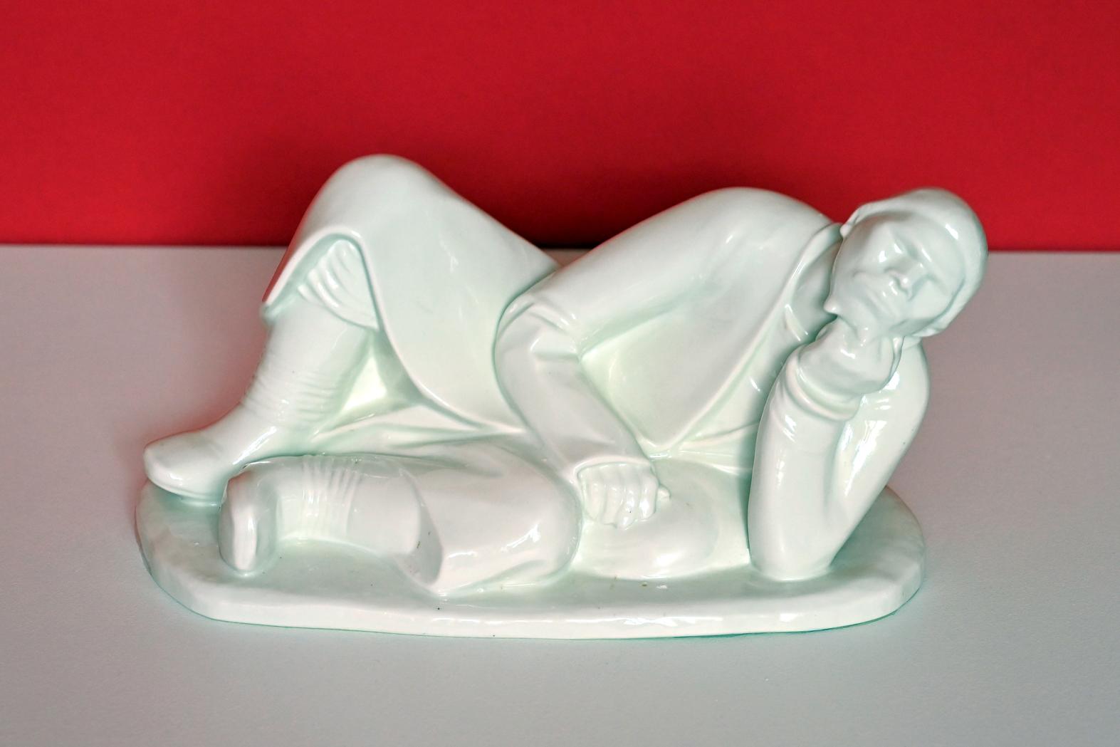 Ernst Barlach (1906–1936), Liegender Bauer, Kiel, Kunsthalle, Die menschliche Figur, 1908