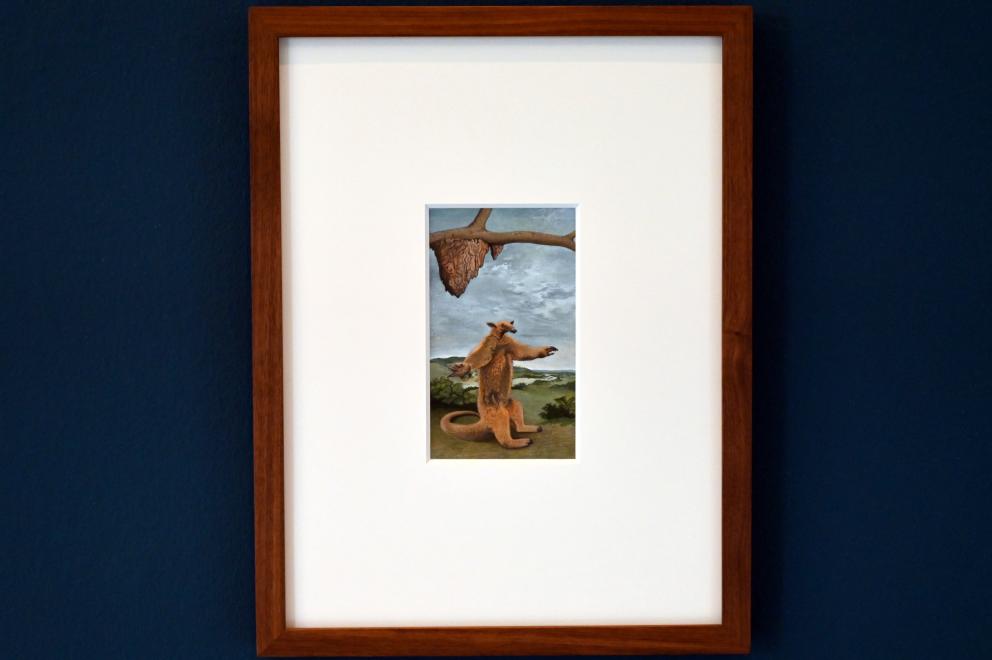 Anita Albus (1986–2004), Der kleine Ameisenbär - Tamandua tetradactyla, Kiel, Kunsthalle, Pflanzen, 1987, Bild 2/3