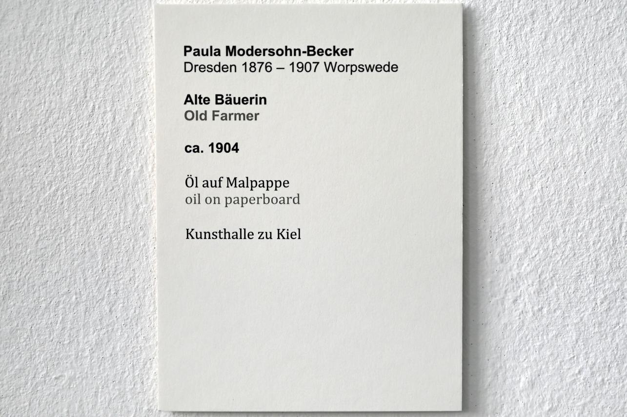 Paula Modersohn-Becker (1900–1910), Alte Bäuerin, Kiel, Kunsthalle, Künstlerinnen um 1900, um 1904, Bild 2/2