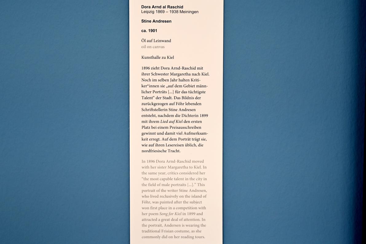 Dorothea Arnd al Raschid (1901), Stine Andresen, Kiel, Kunsthalle, Künstlerinnen um 1900, um 1901, Bild 2/2