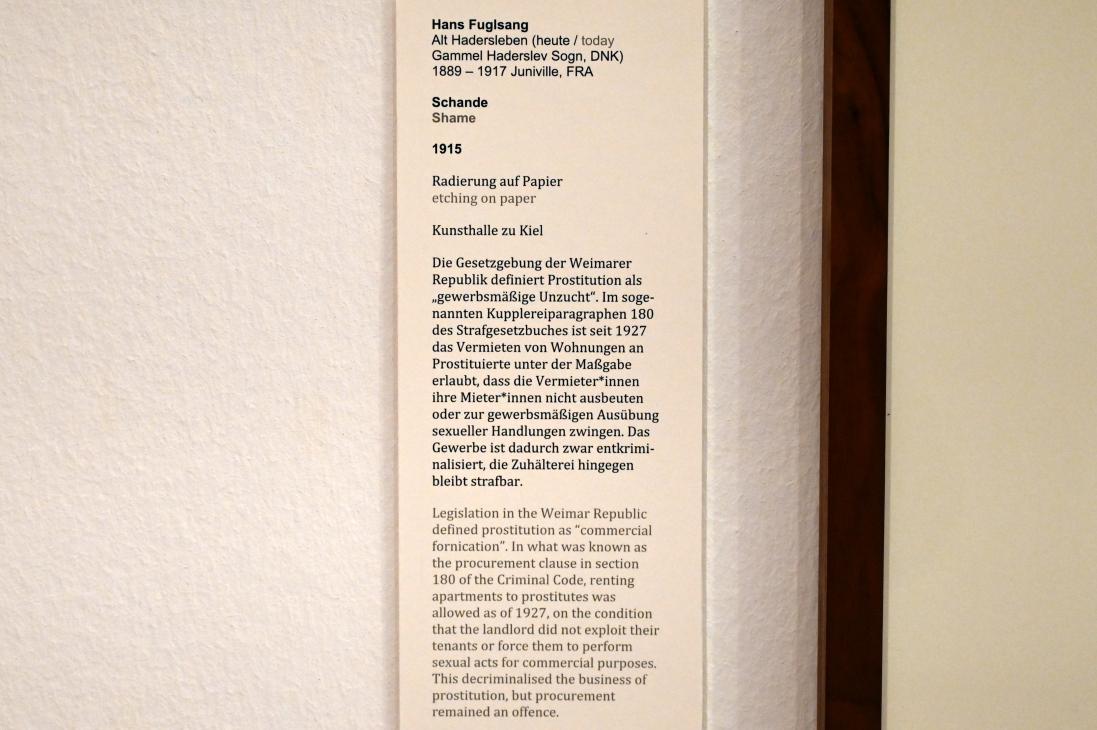 Hans Fuglsang (1913–1916), Schande, Kiel, Kunsthalle, ÜberLeben 1, 1915, Bild 2/2