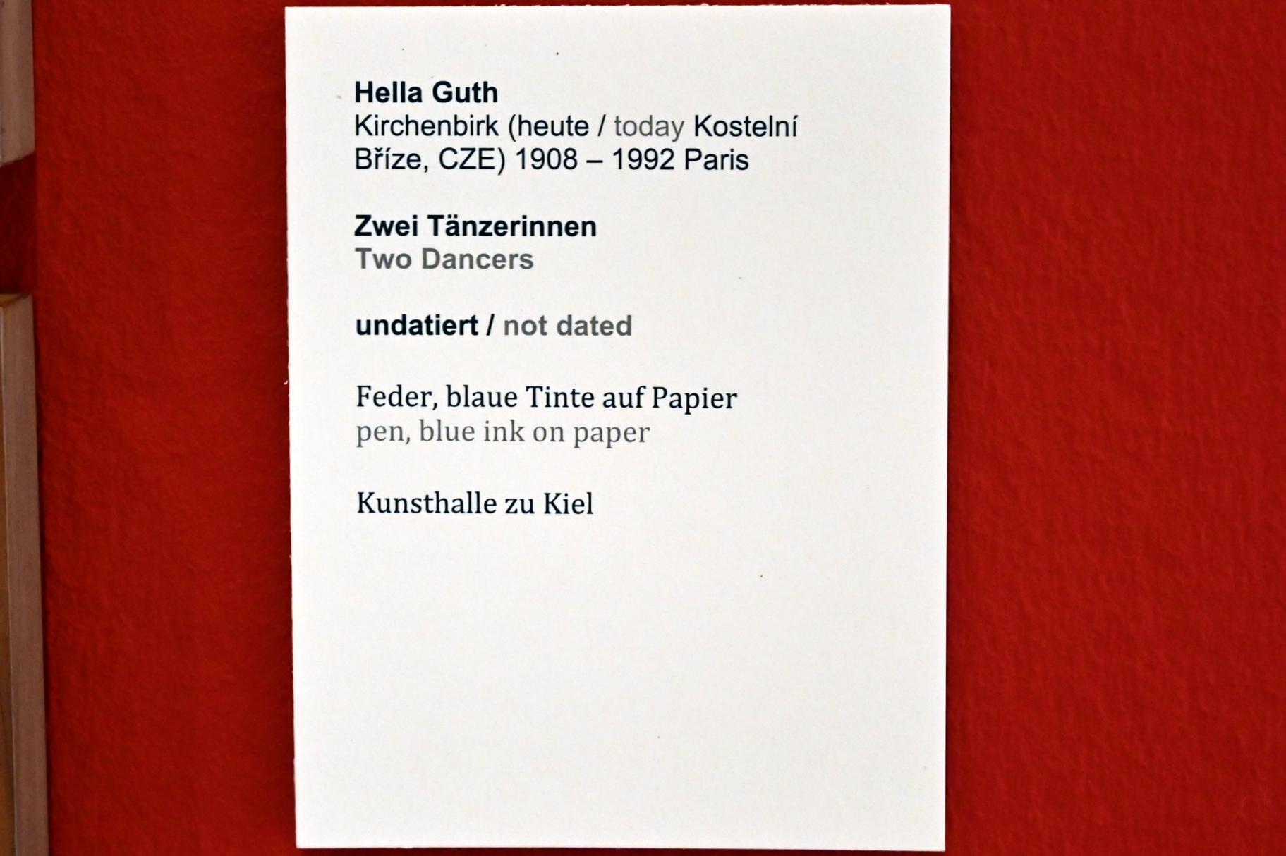 Hella Guth (1933), Zwei Tänzerinnen, Kiel, Kunsthalle, ÜberLeben 1, Undatiert, Bild 2/2