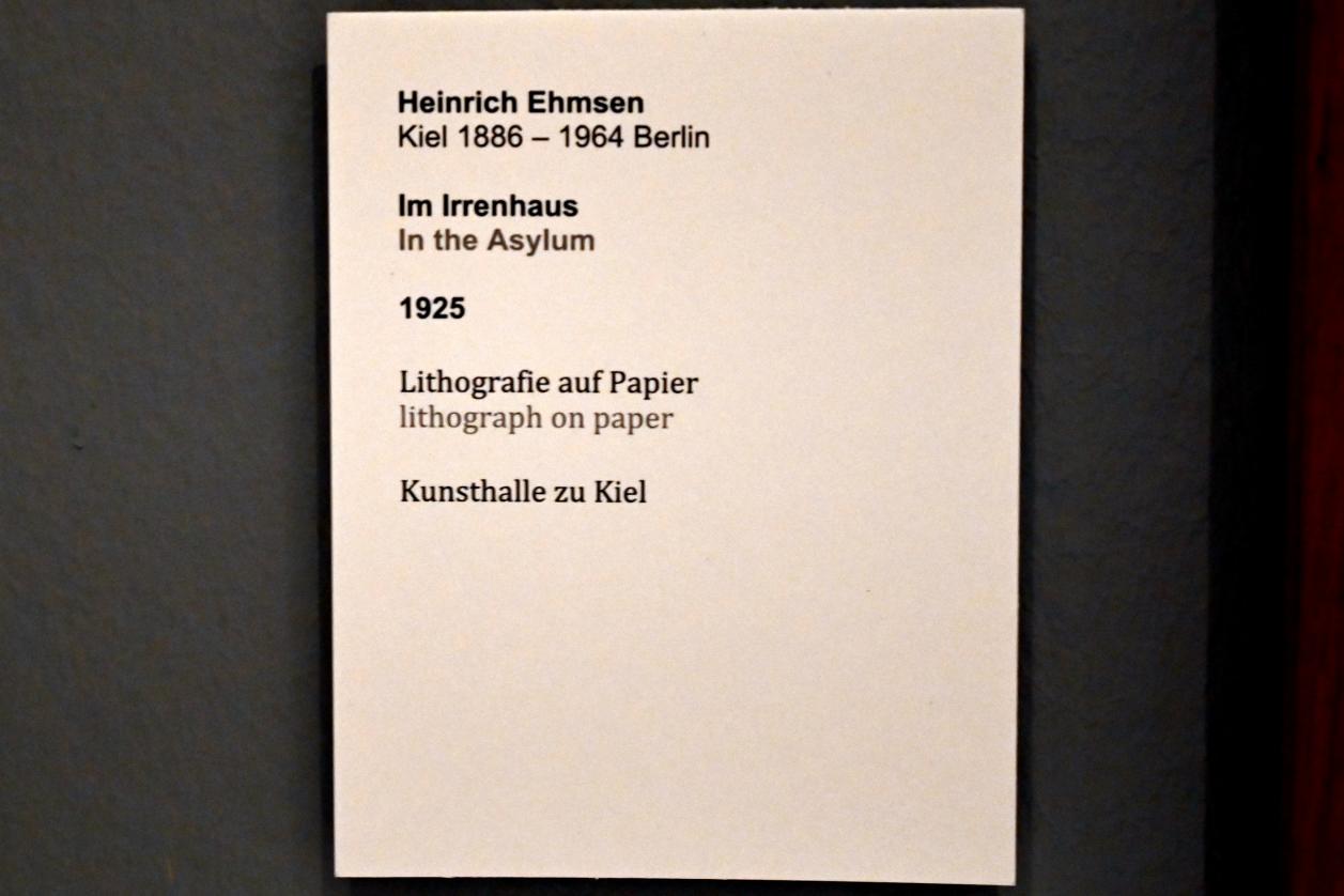 Heinrich Ehmsen (1919–1936), Im Irrenhaus, Kiel, Kunsthalle, ÜberLeben 2, 1925, Bild 2/2