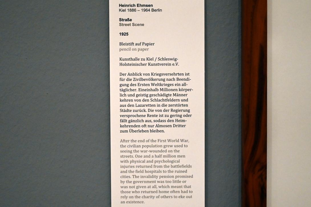 Heinrich Ehmsen (1919–1936), Straße, Kiel, Kunsthalle, ÜberLeben 2, 1925, Bild 2/2