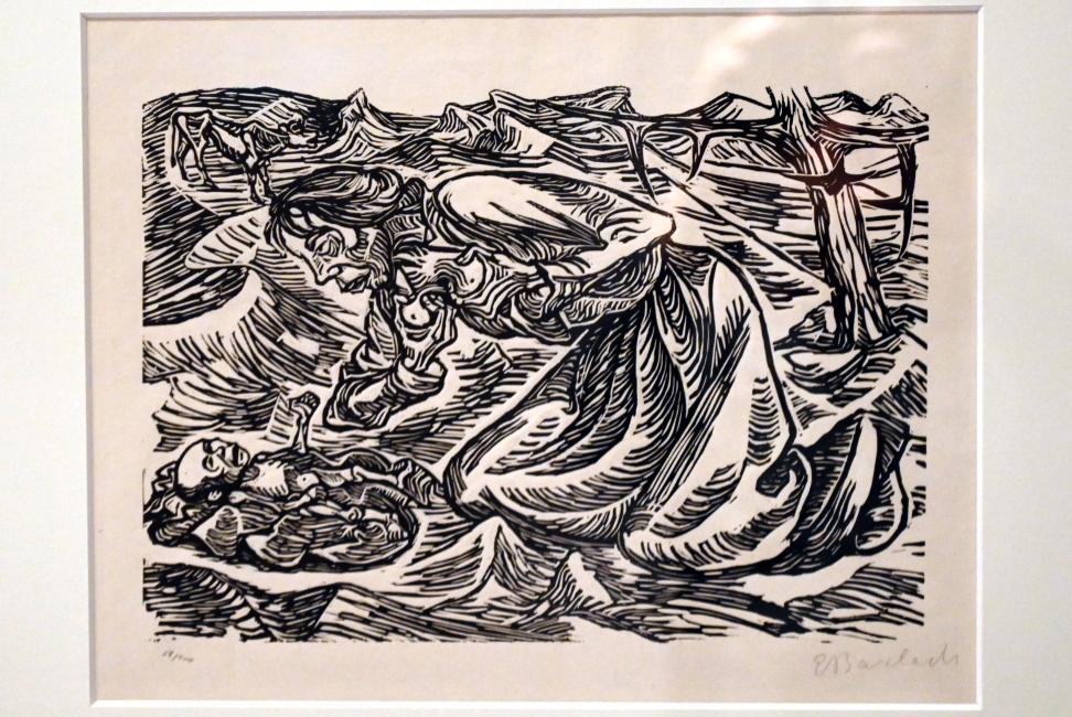 Ernst Barlach (1906–1936), Kniende Frau mit sterbendem Kind, Kiel, Kunsthalle, ÜberLeben 2, 1919