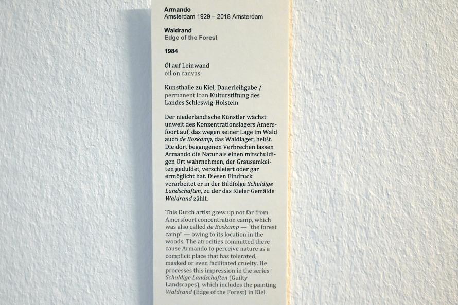 Armando (Herman Dirk van Dodeweerd) (1984), Waldrand, Kiel, Kunsthalle, Galerie 4, 1984, Bild 2/2