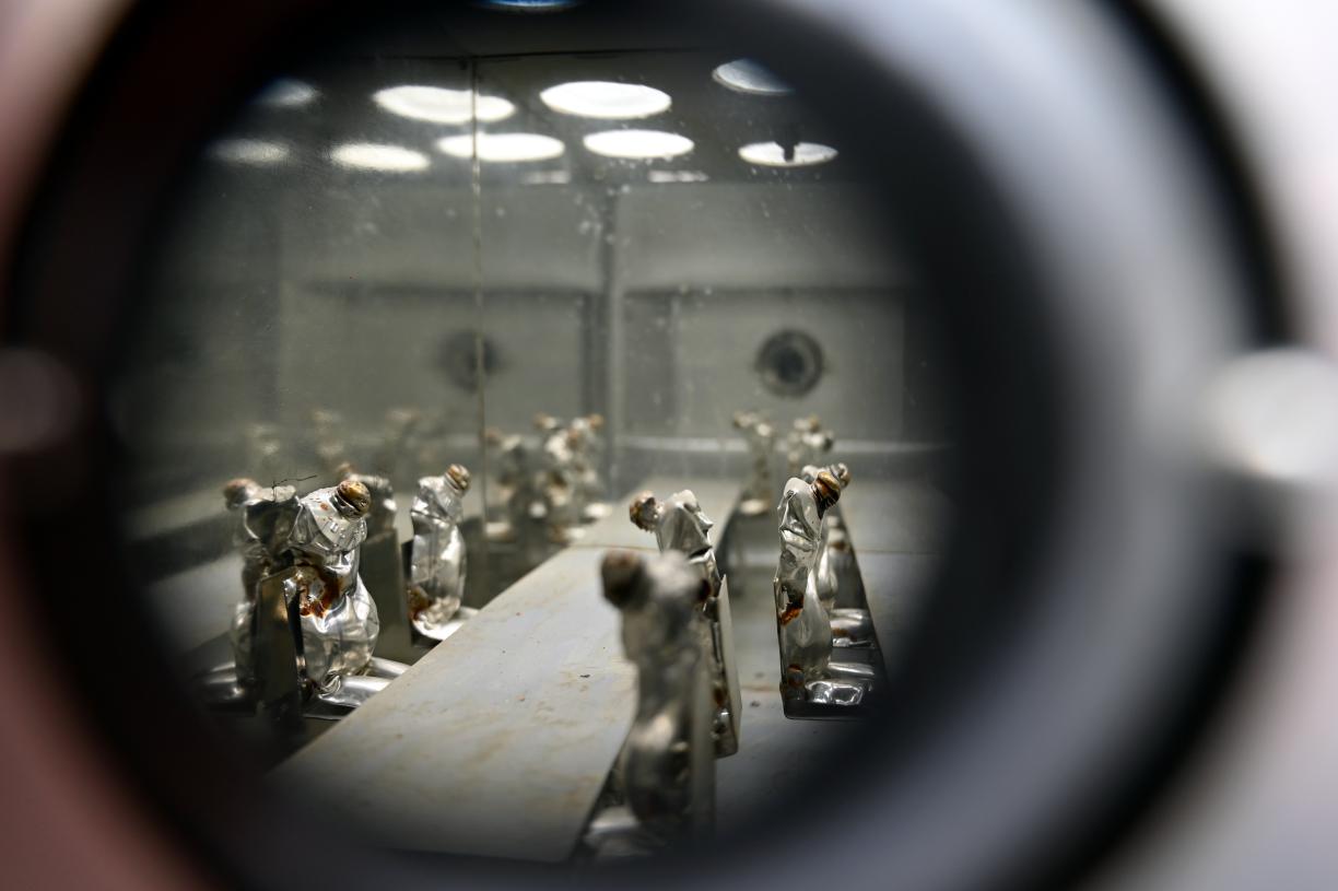 Jürgen Brodwolf (1972), Speisesaal (Altersheim), Kiel, Kunsthalle, Galerie Gang, 1972, Bild 5/6