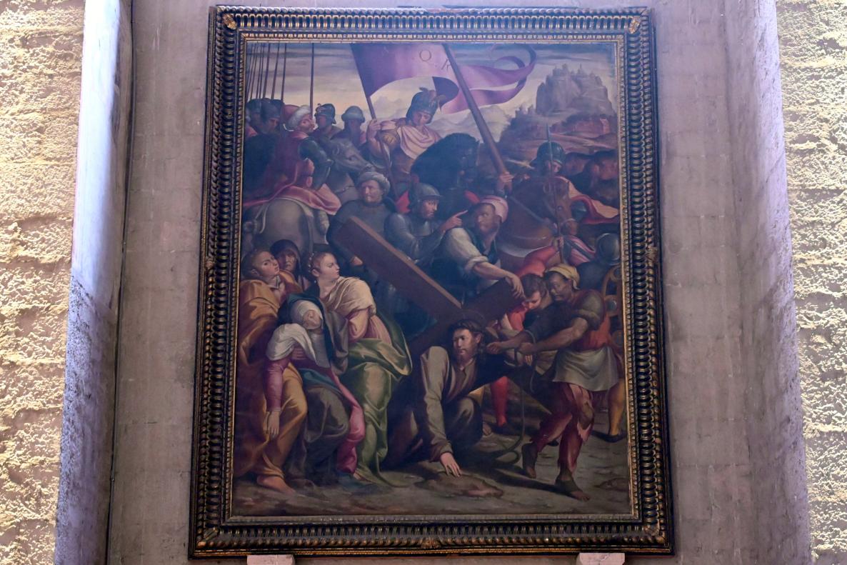 Dono Doni (Adone Doni) (1561–1575), Christus fällt unter dem Kreuz, Gubbio, Kathedrale Santi Mariano e Giacomo, um 1564