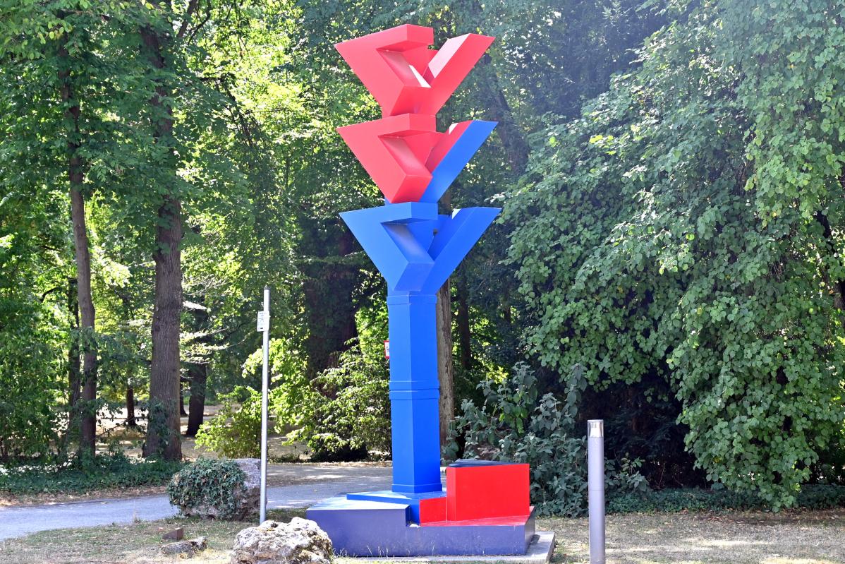 Otto Herbert Hajek (1958–1983), Eckzeichen, Regensburg, Stadtpark, 1983, Bild 1/4