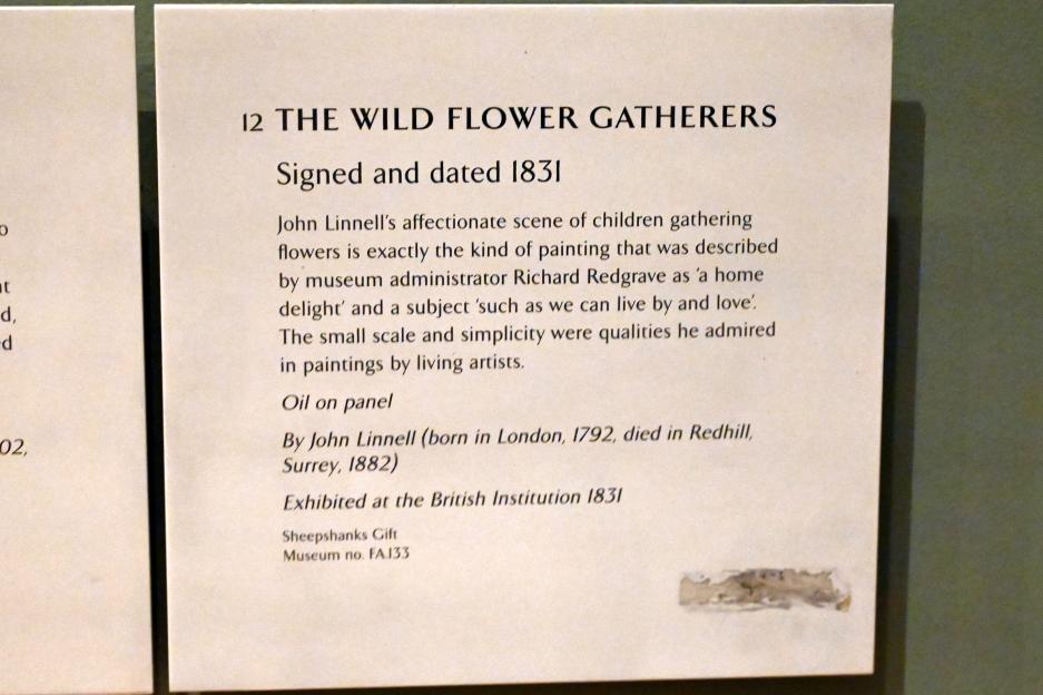 John Linnell (1831–1849), Die Wildblumensammler, London, Victoria and Albert Museum, 3. Etage, Britain, 1831, Bild 2/2