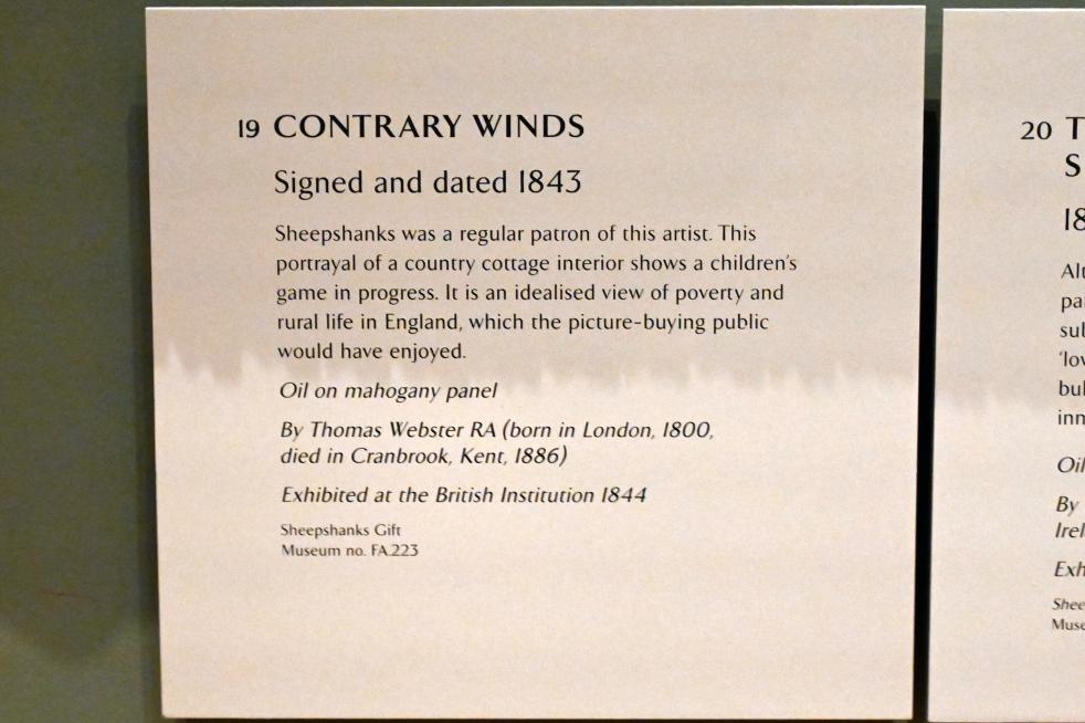 Thomas Webster (1843), Gegenwind, London, Victoria and Albert Museum, 3. Etage, Britain, 1843, Bild 2/2