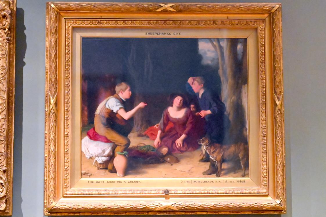 William Mulready (1816–1858), Kugelfangspiel Kirsche schießen, London, Victoria and Albert Museum, 3. Etage, Britain, 1822–1848