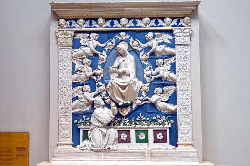 Andrea della Robbia (Werkstatt) (1450–1510), Mariä Himmelfahrt, London, Victoria and Albert Museum, 0. Etage, Mittelalter und Renaissance, um 1486–1525