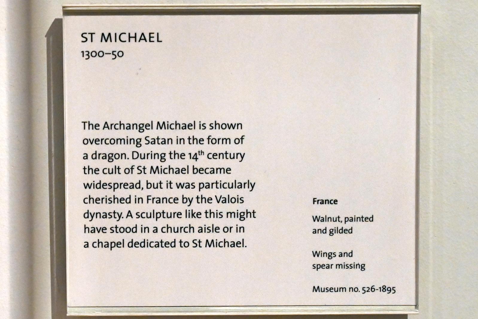 Heiliger Michael, London, Victoria and Albert Museum, -1. Etage, Mittelalter und Renaissance, 1300–1350, Bild 2/2