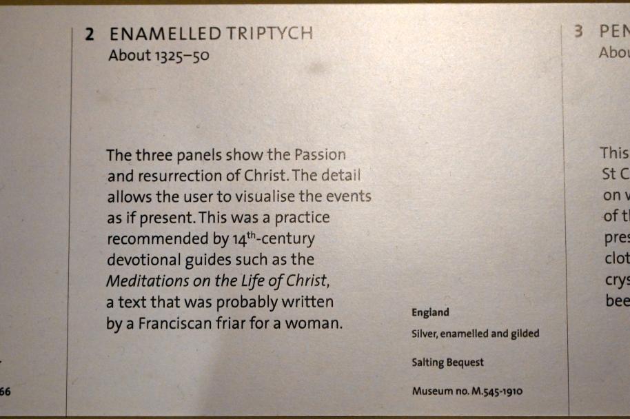 Emaille-Triptychon, London, Victoria and Albert Museum, -1. Etage, Mittelalter und Renaissance, um 1325–1350, Bild 2/2