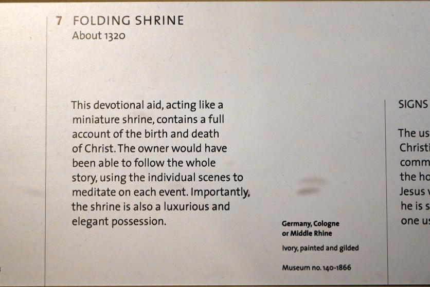 Klappaltar, London, Victoria and Albert Museum, -1. Etage, Mittelalter und Renaissance, um 1320, Bild 2/2