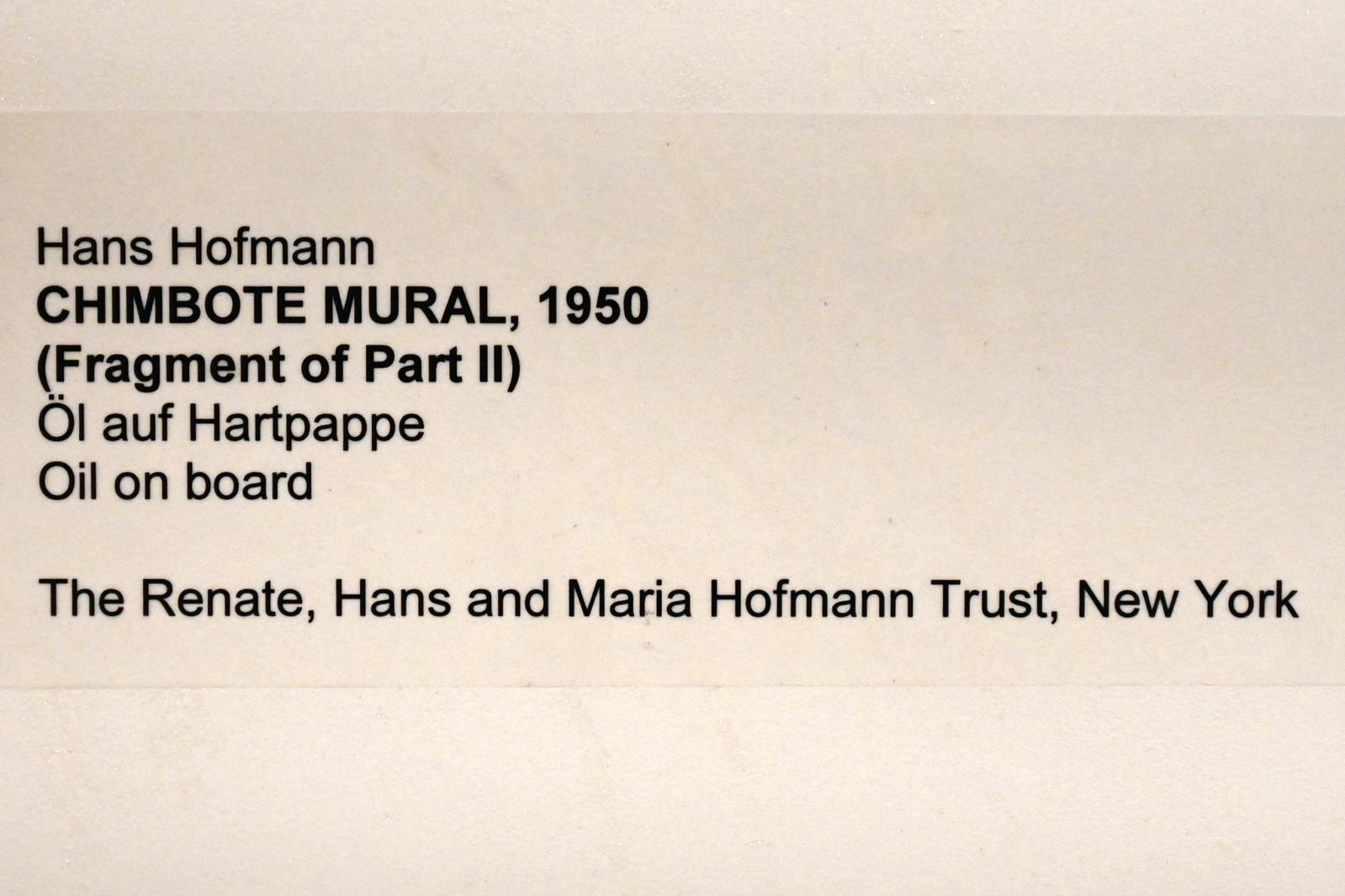 Hans Hofmann (1939–1965), Chimbote Mural, Neumarkt in der Oberpfalz, Museum Lothar Fischer, Ausstellung "Hans Hofmann. Chimbote 1950 - Farben für die neue Stadt" vom 23.10.2022-29.01.2023, 1950, Bild 2/2