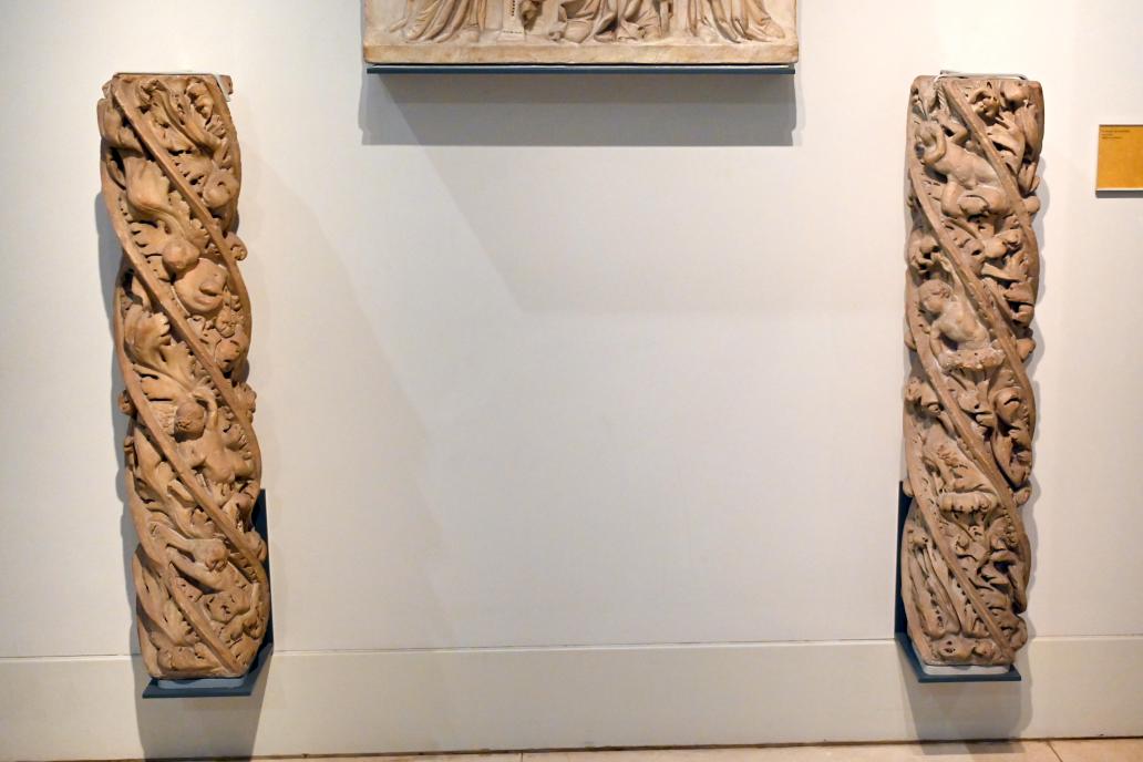 Tino di Camaino (1315–1335): Zwei Säulen eines Grabdenkmals, um 1315