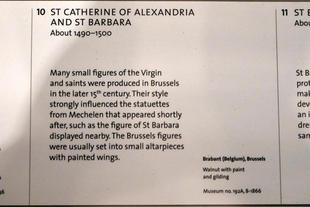 Heilige Barbara, London, Victoria and Albert Museum, -1. Etage, Mittelalter und Renaissance, um 1490–1500, Bild 2/2