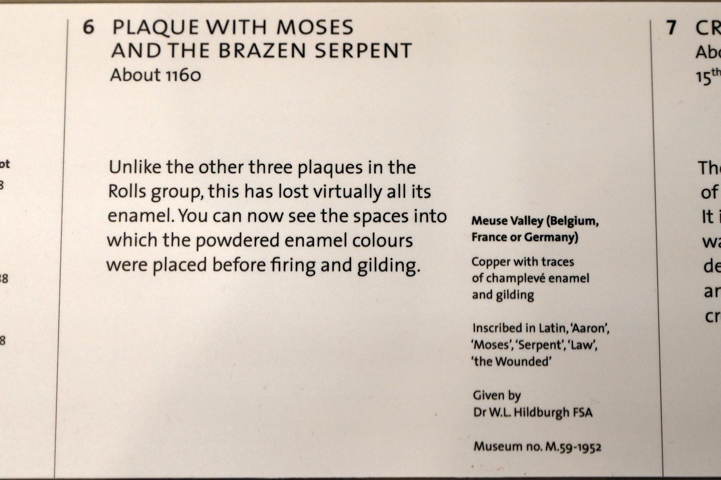 Moses und die eherne Schlange, London, Victoria and Albert Museum, -1. Etage, Mittelalter und Renaissance, um 1160, Bild 2/2